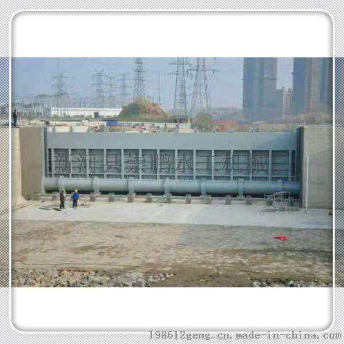 高标准钢坝闸，广东大型钢闸门，崇鹏水工液压钢坝闸