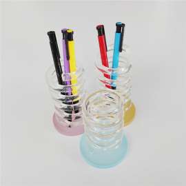 亚克力螺旋笔筒 创意笔筒 有机玻璃笔架 压克力文具用品